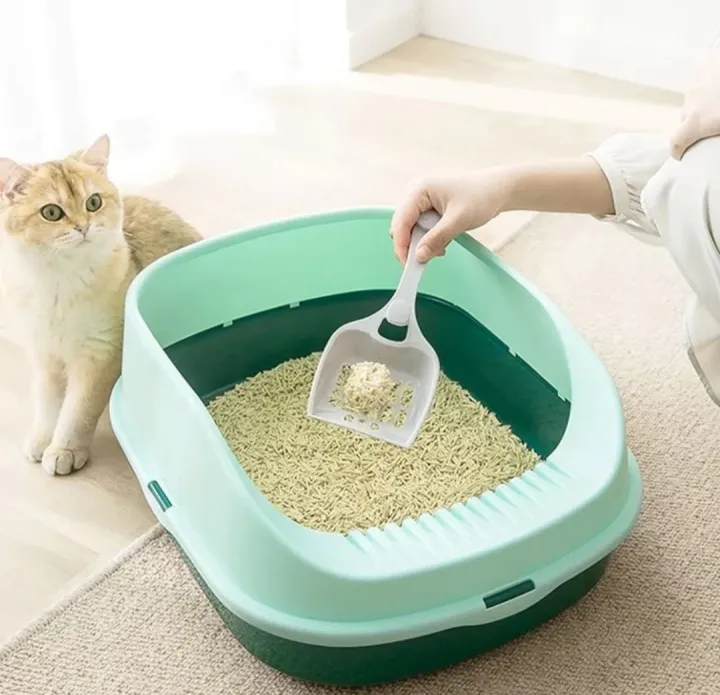 Petime Cat Litter Box With Scoop Kitten Litter Box Cat Toilet ...