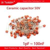 200pcs Ceramic capacitor 50V 1pF ~ 100nF 104 4.7PF 10PF 22PF 33PF 47PF 100PF 101 220PF 221 330PF 331 470PF 471 1NF 103 47NF 473