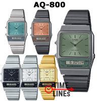 CASIO ของแท้ รุ่น AQ-800 series เหมาะชายและหญิง มาทั้งเข็มและ digital วินเทจ ย้อนยุค กล่องและรับประกัน 1 ปี AQ800 AQ-800EC AQ-800ECGG AQ-800E AQ-800EG