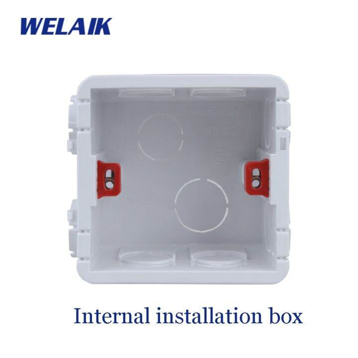 WELAIK UK Wall-switch-Electrical installation-box White-Plastic-Flame ...