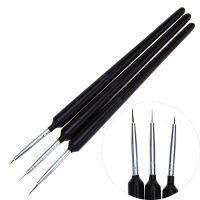 3PCS/Set Acrylic Nail Art Brush Thin Nail Liner Pen French Lines Stripes Flower Grid Drawing Dotting Brushes Manicure Tools Artist Brushes Tools