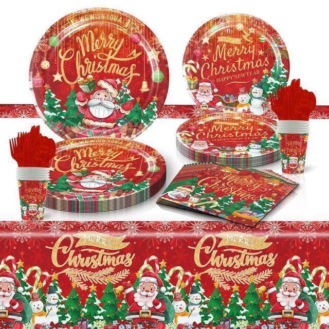 useful-merry-christmas-party-tableware-supplies-with-paper-plates-napkins-cups-tablecloth-dinnerware-xmas-decor-for-home-party