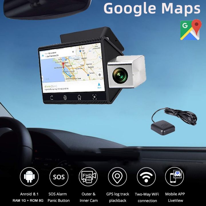 bluavido-กล้องติดรถยนต์ระบบดีวีอาร์รถยนต์แอนดรอย4g-กล้องติดรถยนต์-wi-fi-1080p-กล้องวงจรปิดดูภาพจากมือถือกล้องติดรถยนต์วิดีโอบันทึกอัตโนมัติ
