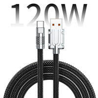 120W 6A ซิลิโคนเหลว Super Fast Charge สาย USB Quick Charge Type-C สำหรับ Xiaomi Huawei Samsung Pixel Data Line 1 1.5 2m-Toutou Store