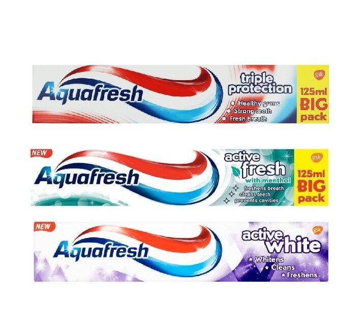 Aquafresh Toothpaste 125ml active white/active fresh/triple