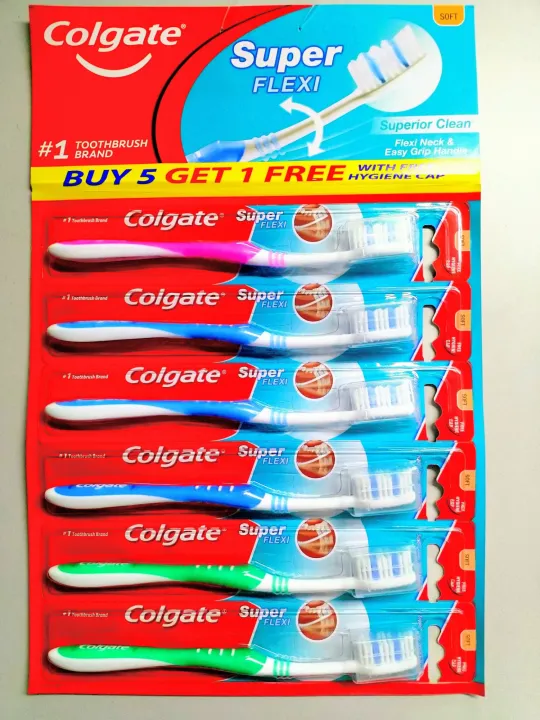 COLGATE TOOTHBRUSH SUPER FLEXI FOR ADULT SULIT PACK buy 5 get 1 for ...