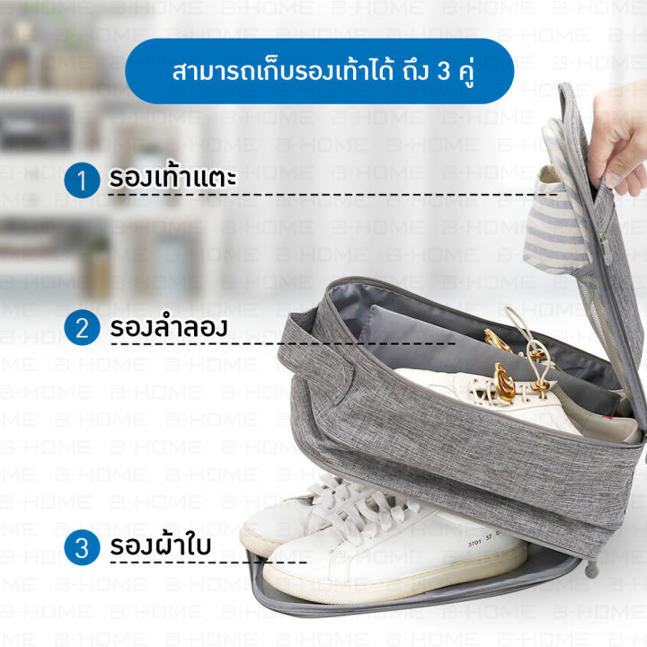 กระเป๋าใส่รองเท้า-b-home-ถุงใส่รองเท้า-กระเป๋าใส่สตัด-กระเป๋าเดินทางใส่รองเท้า-shoe-bag-กระเป๋ารองเท้า-กระเป๋าจัดระเบียบ-กันน้ำและฝุ่น-สำหรับเดินทางท่องเที่ยว-จัดระเบียบใส่รองเท้า-travel-shoes-pouch-ก