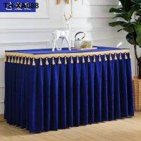 Custom pleuche hanging ear conference cloth the buffet skirting temple FoTai sweets tablecloth around