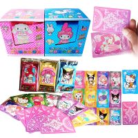 ของเล่นสำหรับเด็กผู้หญิง3ปีถึง5 Hello Kitty Sanrio Card Kuromi 32กระเป๋า224ชิ้นเทรดดิ้งการ์ดเกม My Melody Booster Box การ์ตูนน่ารักของเล่นแบบชุดสะสมของขวัญคริสต์มาส