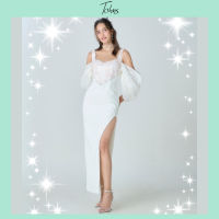 [TOHNS] JEWEL EMBELLISHED FRONT SLIT GOWN