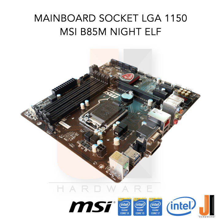 mainboard-msi-b85m-night-elf-lga1150-support-intel-core-i-gen-4xxx-series-สินค้ามือสองสภาพดีมีฝาหลัง-มีการรับประกัน