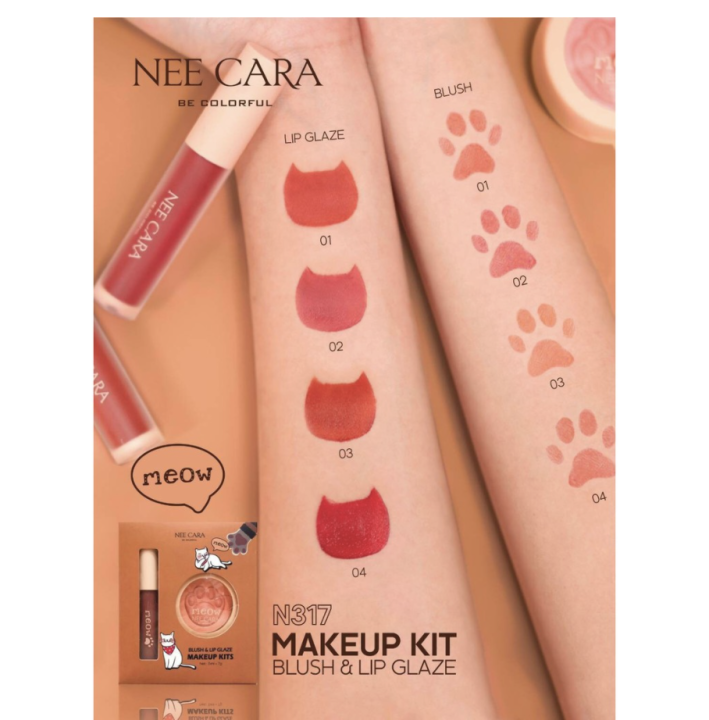 nee-cara-makeup-kit-บลัชออน-amp-ลิปแมท-โทนส้มพีช-n317-ของแท้-พร้อมส่ง