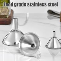 3PCS Stainless Steel Kitchen Oil Liquid Bar Wine Flask Funnel Detachable Cone Small Mouth Funnels For Home Kitchen Accessories