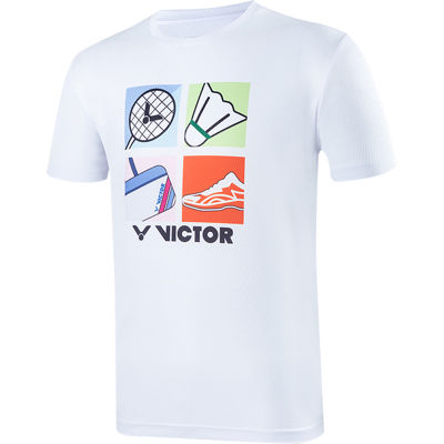 Victor เสื้อยืดเสื้อกีฬาเสื้อผ้าชุดกีฬาแบดมินตันแขนสั้นสำหรับผู้ชายผู้หญิงเสื้อชาย30025เสื้อยืด