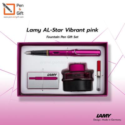 LAMY AL-star Fountain Pen Vibrant Pink Special Edition 2018 Fountain Pen Gift Set ชุดกิ๊ฟเซ็ต ปากกาหมึกซึม ลามี่ ออลสตาร์ ไวบรานท์ พิงค์ สเปเชียล อิดิชั่น 2018  ของแท้100% (พร้อมกล่องและใบรับประกัน) [Penandgift]