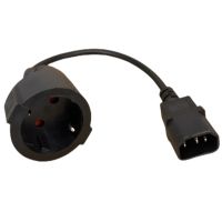 【YF】 UPS PDU Power Extension Cord IEC 320 C14 Male To CEE7/4 European Female Adapter Cable 30cml Receptacle AC socket plug