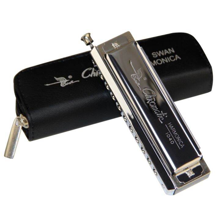 new-harmonica-swan-chromatic-blues-harmonica-c-key-w-10-holes-40-tone