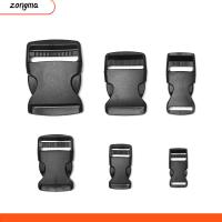 ZONGMA 2/5/10/20/30 pcs คุณภาพสูง พลาสติกสีดำ ฮาร์ดแวร์ Dual อะไหล่เข็มขัดเป้ ล็อคสร้อยข้อมือ Paracord หัวเข็มขัดโค้ง หัวเข็มขัดด้านข้าง