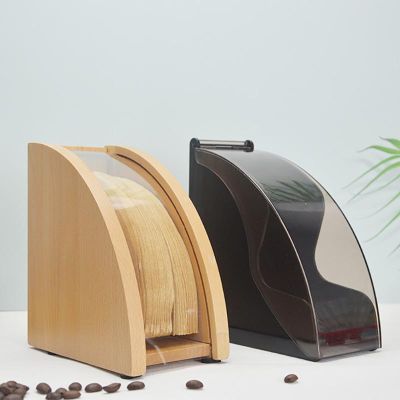 【Lucky】coffee Filter Paper Holder Dustproof Paper Holder Storage Rack Filter Container Multipurpose Stainle/acrylic/wood Stand Decorative