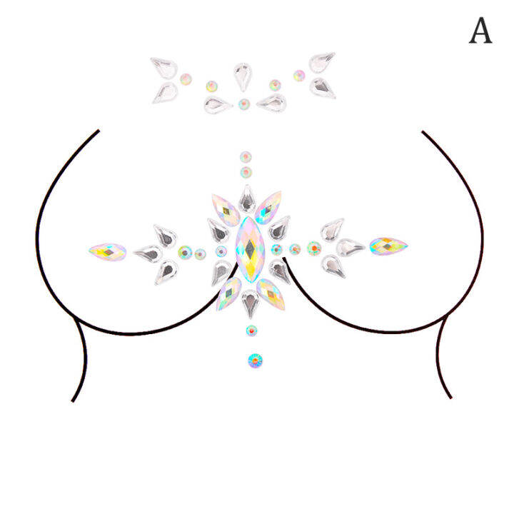 chijiudianzi-เครื่องสักลายพลอยเทียมบราแบบแปะรอยสักชั่วคราวกากเพชรติดหน้าอกสติ๊กเกอร์รอยสักอัญมณีงานศิลปะสำหรับตกแต่งร่างกาย