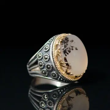 Gold and silver hot sale mens ring