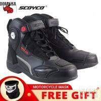 SCOYCO รองเท้ารถจักรยานยนต์ Botas Moto ไมโครไฟเบอร์หนัง Motocross Off-Road Racing รองเท้าขี่มอเตอร์ไซด์รองเท้าผู้ชาย Moto Boots