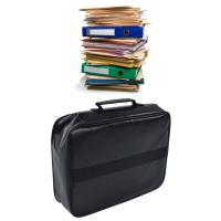 File Safe Organizer, Fireproof Document Bag Large Capacity Easy To Carry for Home for Travel for Office black