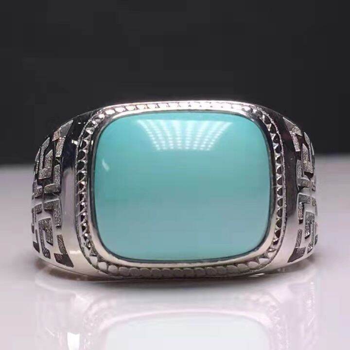 cincin-persegi-kuda-biru-bertatah-turquoise-semula-jadi-porselin-tinggi-s990-perak-sterling-lelaki-dan-wanita-bukaan-boleh-laras-asli-asli-tidak-luntur-untuk-menarik-kekayaan