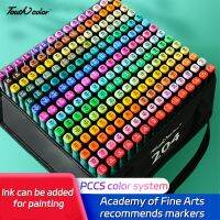 12/24/48/60/80/168 Colores Markers Brush Pens Set Painting Drawing Highlighter School Art Supplies for Artist Korean Stationery