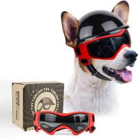 ☃✼✑ Dog Sunglasses Pet Helmet Set with Dog GogglesDust Wind UV Protection Dog Glasses Dog Helmet and Goggles Dog Motorcycle Helmet