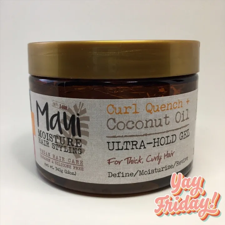 Maui Moisture Curl Quench Coconut Oil Ultra Hold Defining Gel for Thick Curly Hair Lazada PH
