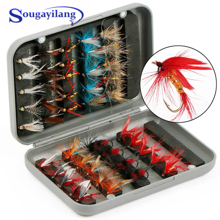 souilang-kit-de-se-uelos-de-pesca-con-mosca-cebo-artificial-para-trucha-ninfa-moscas-h-medas-y-secas-32-unidades4044-unidades