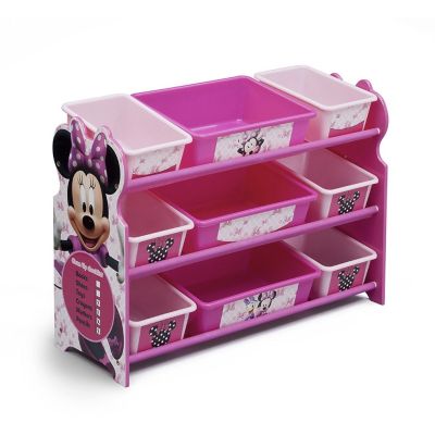 ชั้นเก็บของเด็ก กระบะพลาสติก 9 ช่อง ลาย มินนี่เม้าส์ Delta Children Disney Minnie Mouse Deluxe 9 Bin Organizer