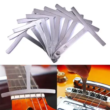 9 Pcs Understring Radius Gauge Ruler for Guitar and Bass Setup