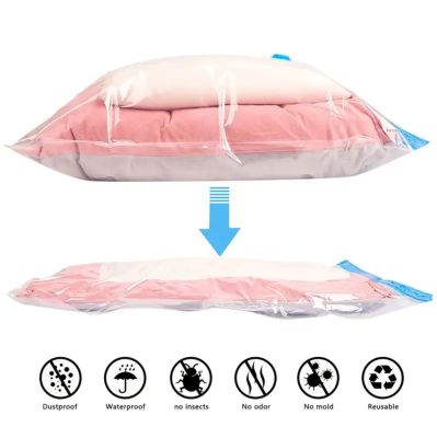 Organize Your Bedroom Maximize Storage Space with 1/4 Packs Vacuum Storage Bags Hand Pump