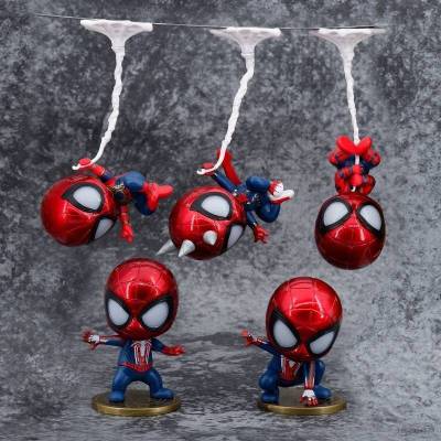 Ag โมเดลฟิกเกอร์ Spiderman The Amazing Spider-Man Q Version ของเล่นสําหรับเด็ก 5 ชิ้น