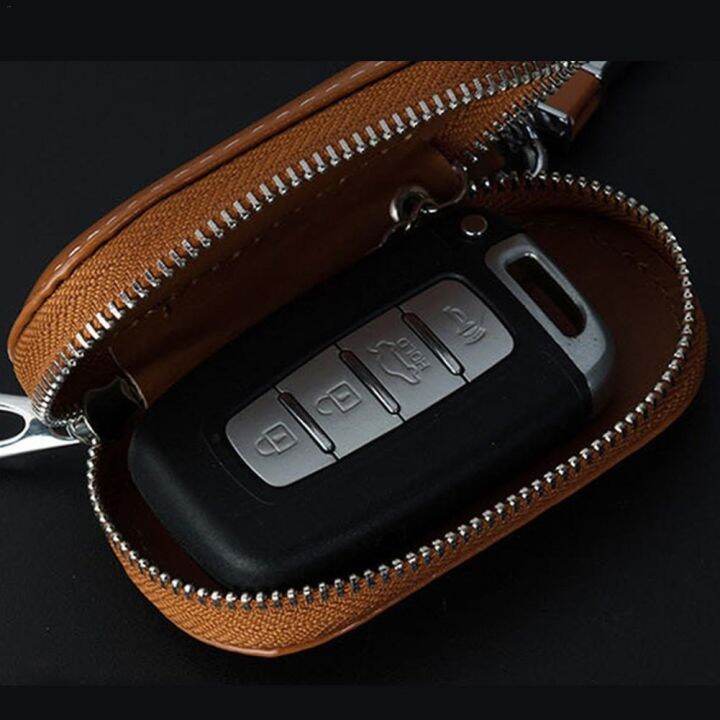 （A Boutique） MultiFunction Key Bag Leather Key Case For Faraday Cage