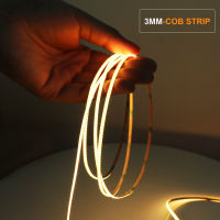 3mm Super Thin Bright COB LED Strip Lights 12V 24V Flexible led Tape For car Kitchen led lights for room decor 3000K4000K6000K