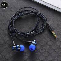 ✎☢◆ New 1pc Wired Earphone Stereo In-Ear 3.5mm Nylon Weave Cable Earphone Headset For Laptop Smartphone Gifts Headphones