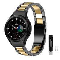 Dwukolorowy pasek ze stali nierdzewnej do zegarka Samsung Galaxy 4 klasyczny 46mm 42mm 44mm 40mm metalowy pasek zastępczy