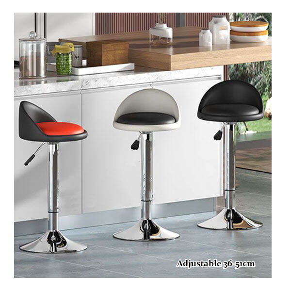 Leather Cushion Adjustable Bar Stool 3651cm Single Seat Rotating Chair Lazada PH