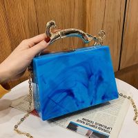 【YD】 Luxury Handbag With Metal Designer Small Shoulder Ins Chains Crossbody Hot Evening