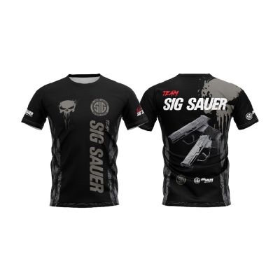 ✯ใหม่ สุดยอดคอลเลคชั่น เสื้อยืดผ้าพิมพ์ TEAM SIG SAUER  เนื้อผ้าใส่สบาย แห้งเร็ว ไม่อมเหงื่อ☜