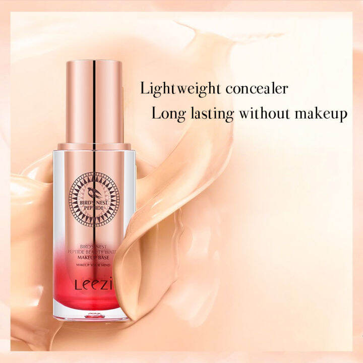 leezi-liz-bird-s-nest-peptide-repairing-makeup-foundation-liquid-moisturizing-concealer-oil-control-กันน้ำเหงื่อเครื่องสำอาง30ml