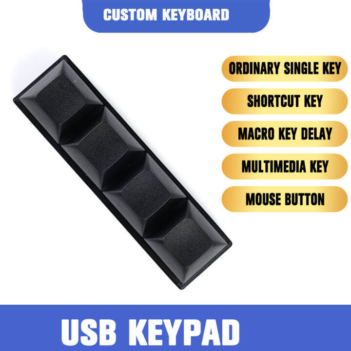 Papan Kekunci Usb 4 Kekunci Multi-Kunci Dalam Satu Papan Kekunci