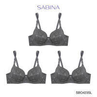 Sabina เสื้อชั้นใน (Set 3 ชิ้น) (มีโครง) รุ่น Function Bra รหัส SBO423SL สีเทาอ่อน