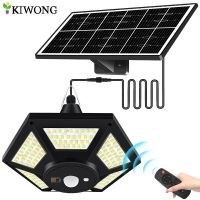 ไฟจี้พลังงานแสงอาทิตย์กลางแจ้งในร่มพร้อมรีโมท180LED Solar Shed Light Motion Sensor 5โหมดสำหรับโรงรถ Patio Barn