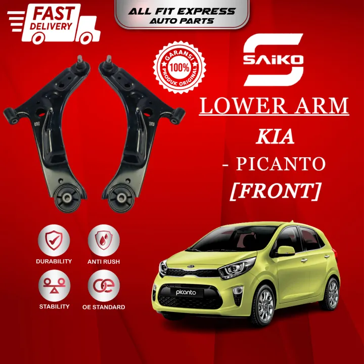 KIA PICANTO FRONT (DEPAN) LOWER CONTROL ARM SAIKO 100 ORIGINAL FROM JAPAN GUARANTEE GENUINE