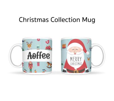 HappyLife Christmas Mug แก้วเซรามิค พร้อมที่จับ ลายคริสต์มาส แก้วสกรีน แก้วกาแฟ เหมาะเป็นของขวัญ ของที่ระลึก