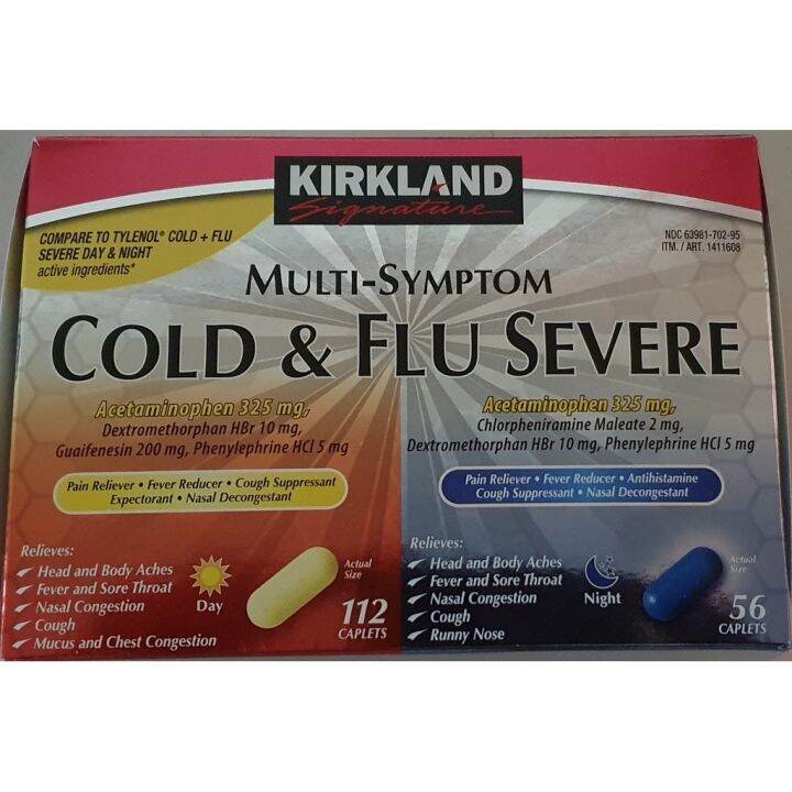 KIRKLAND COLD & FLU SEVERE DAY AND NIGHT ACETAMINOPHEN 325MG CAPLETS Lazada PH